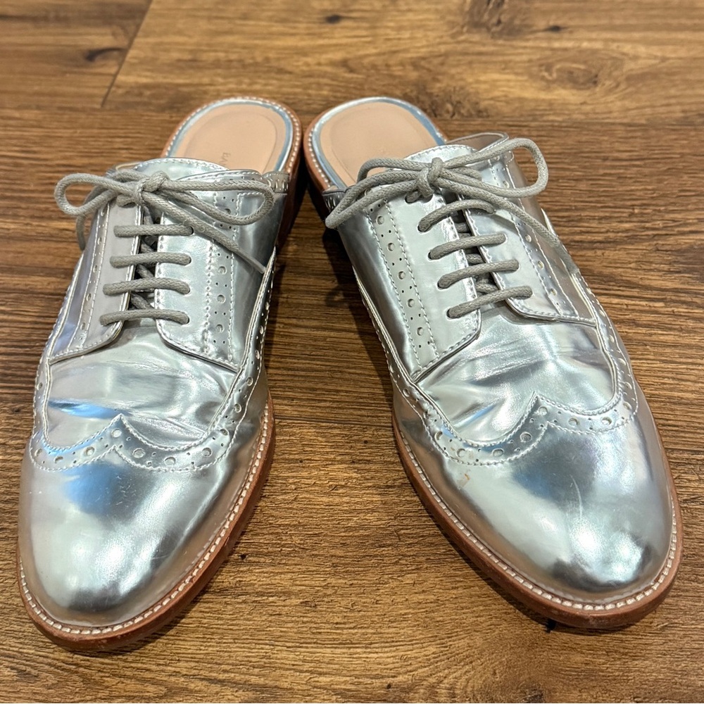 Women’s Silver Oxford Mules